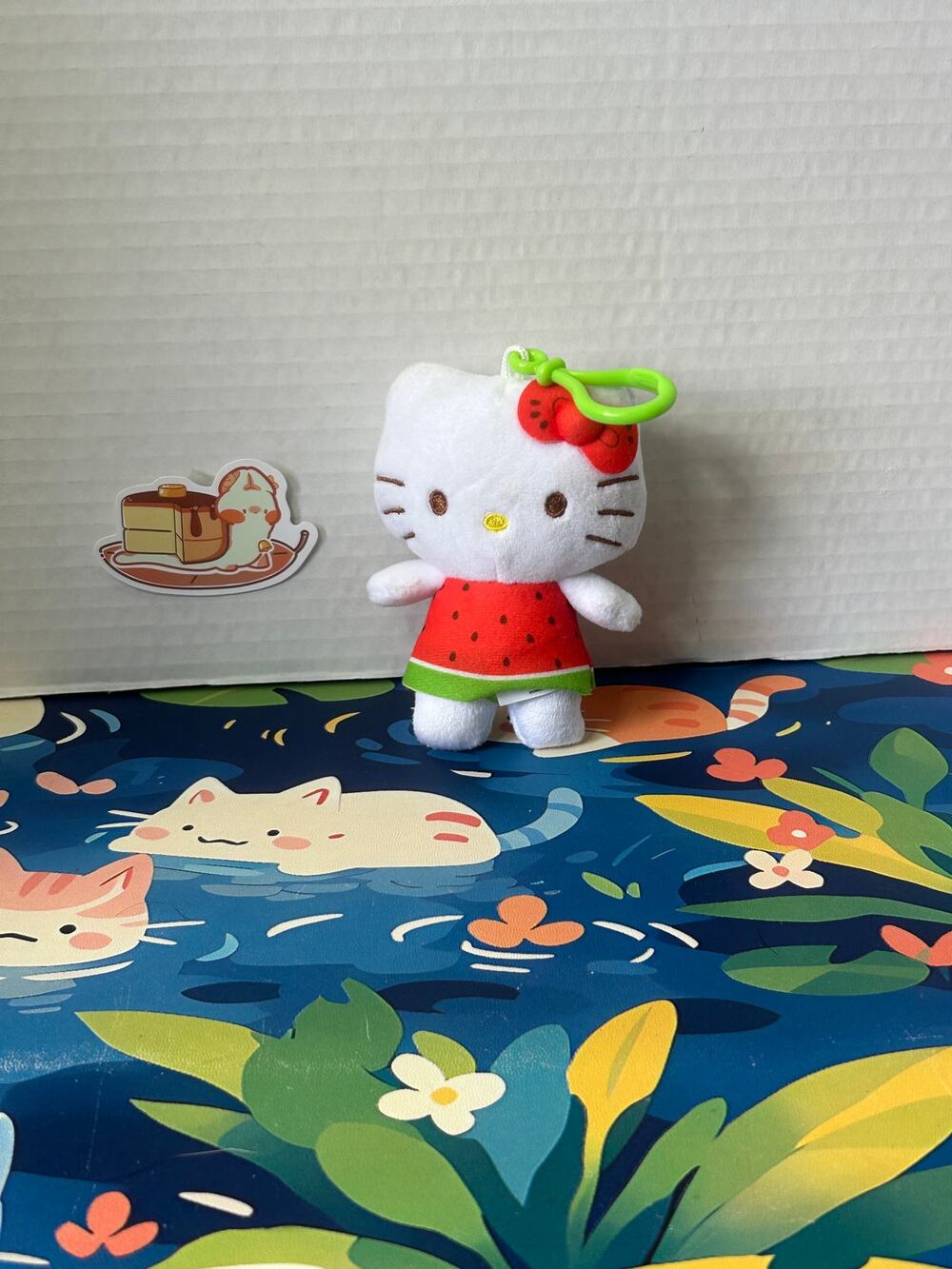 Sanrio Hello Kitty Fruit Watermelon Outfit Edition Plush Keychain